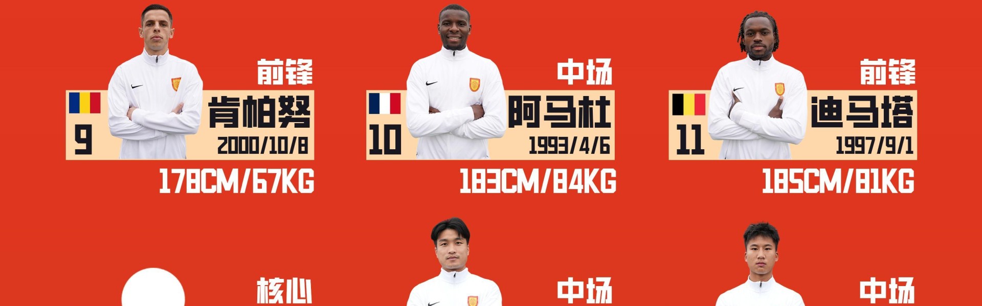 JRS直播-铜梁龙新赛季大名单：肯帕努9号，阿马杜10号，迪马塔11号